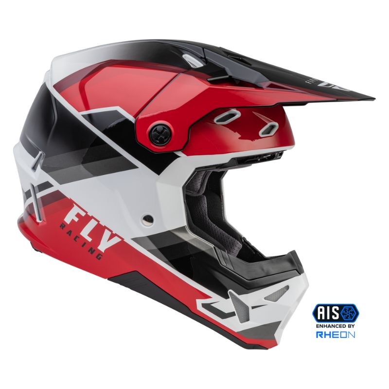 CASCO FLY FORMULA CP RUSH NEGRO ROJO BLANCO