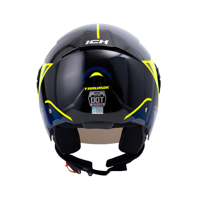 CASCO ICH ICH-102 YARUROK NEGRO AMARILLO NEON VISOR HUMO