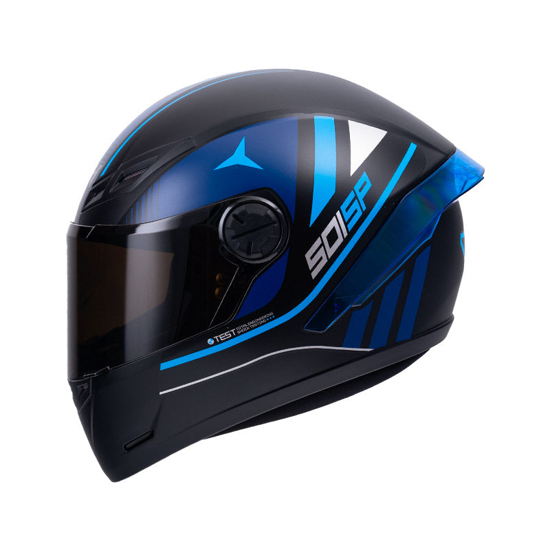 CASCO ICH ICH-501SP NEGGAZ MATE NEGRO AZUL VISOR HUMO – American