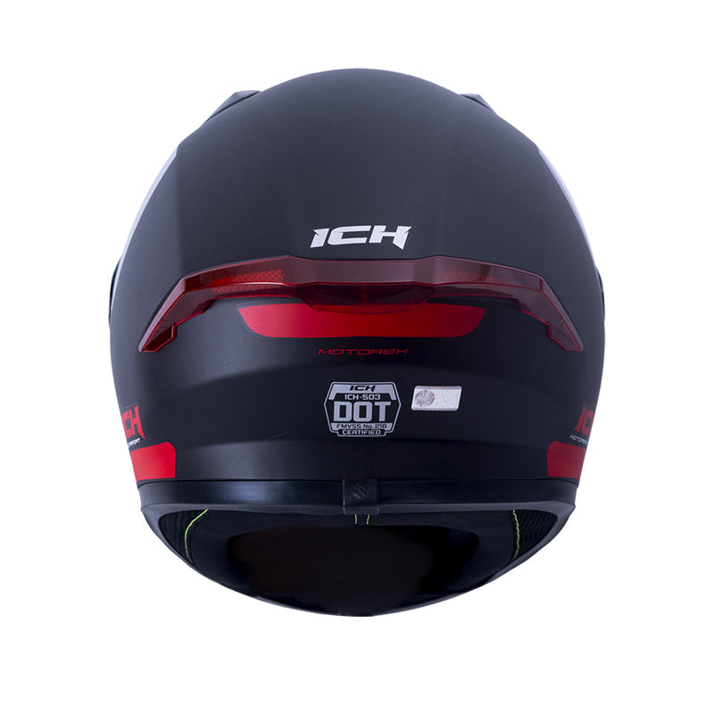 CASCO ICH ICH-503SP MOTOREX MATE NEGRO ROJO HUMO