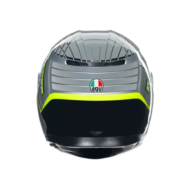 CASCO AGV K3 FORTIFY GRIS NEGRO AMARILLO NEON