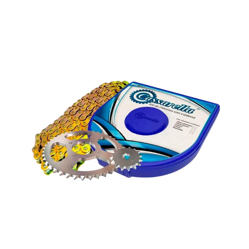 KIT DE ARRASTRE CASSARELLA SUZUKI GIXXER 150 4H 45/15 428H-132 DORADA