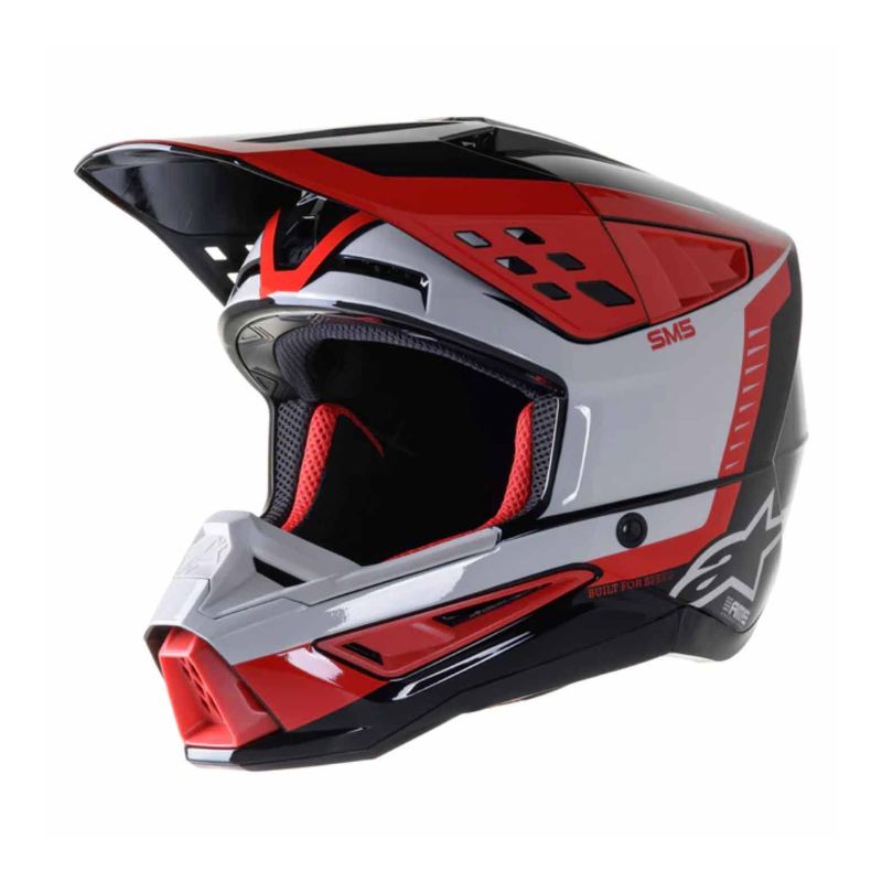CASCO ALPINESTARS SM5 BEAM GRIS ROJO – American Motos Colombia