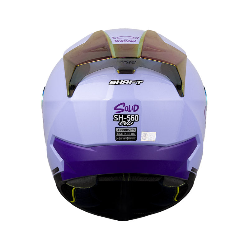 CASCO SHAFT SH-560 EVO SOLID MORADO CLARO MORADO VISOR FUCSIA