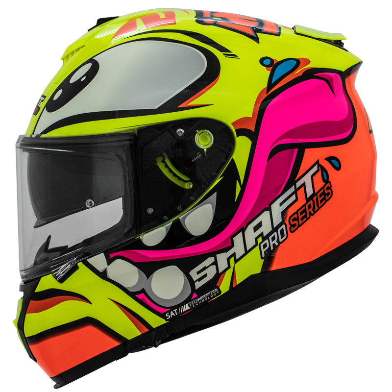 CASCO SHAFT SH-610DV PRO ANIM.O2 AMARILLO NEON NARANJA NEON