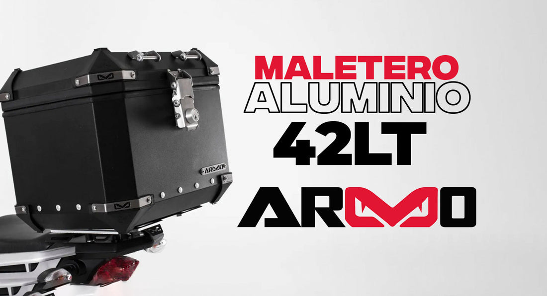 Maletero Armoparts Aluminio 42LT Negro — resistencia y estilo para tus viajes