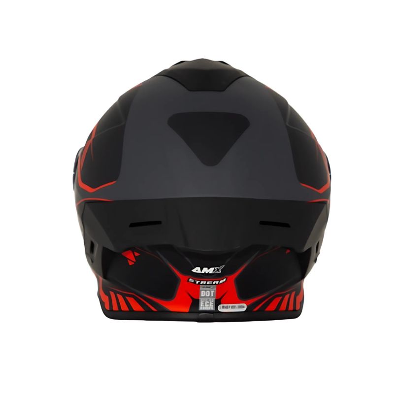 CASCO AMX STREAM ENIGMA MATE NEGRO ROJO