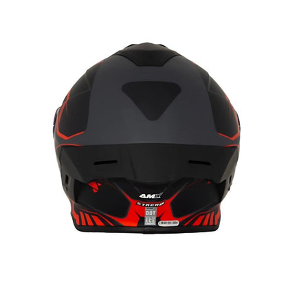 CASCO AMX STREAM ENIGMA MATE NEGRO ROJO