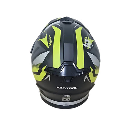 CASCO KONTROL 819-6 GS MATE NEGRO GRIS AMARILLO