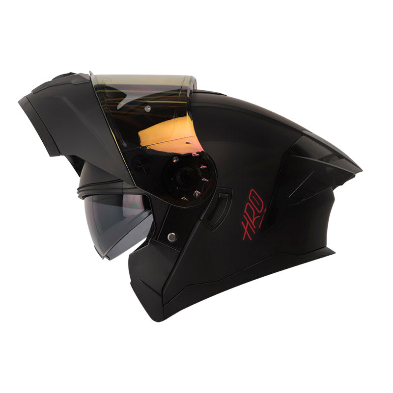 CASCO HRO HRO-3400DV SOLID MATE NEGRO ROJO VISOR IRIDIUM