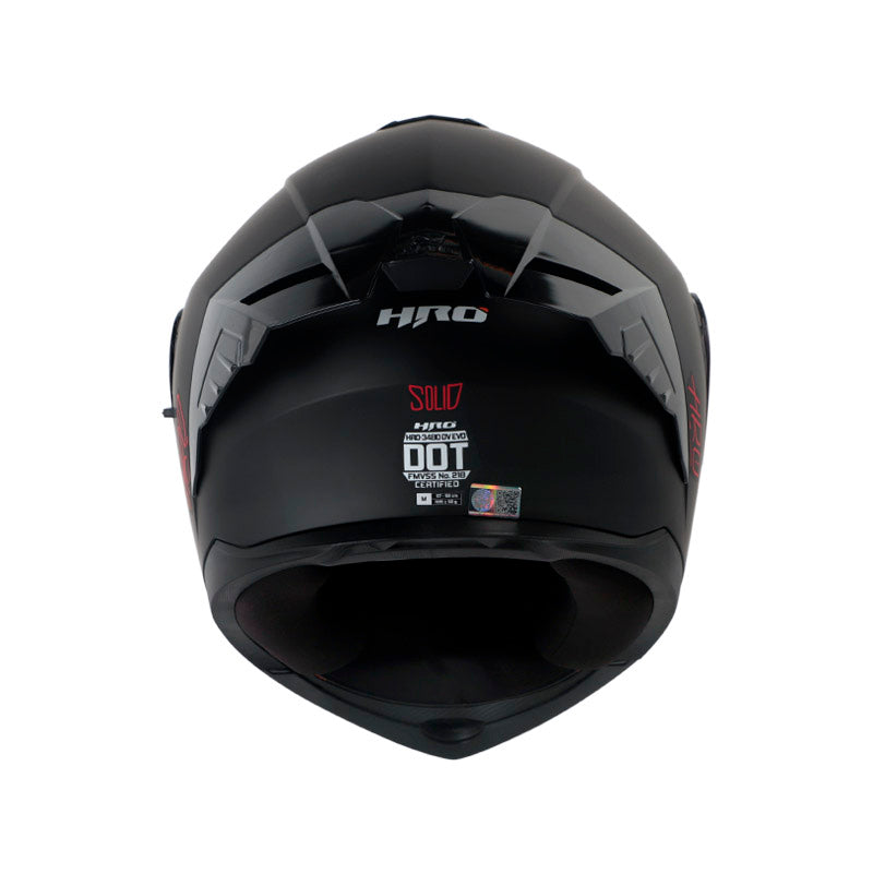 CASCO HRO HRO-3400DV SOLID MATE NEGRO ROJO VISOR IRIDIUM