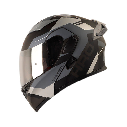 CASCO HRO HRO-3400DV LOU MATE NEGRO7 PLATA VISOR IRIDIUM