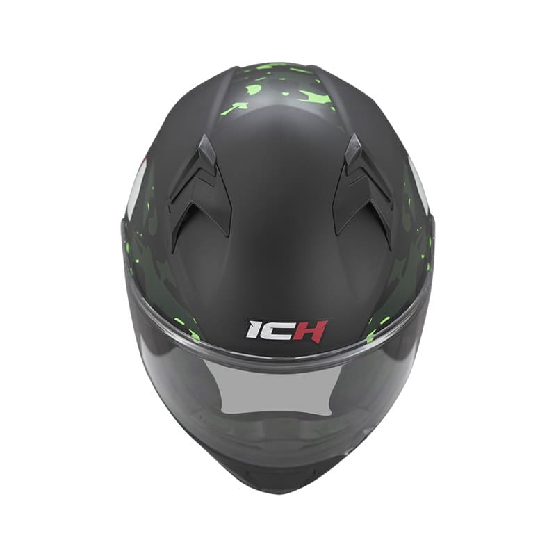 CASCO ICH ICH-503SP SHARK TACK MATE NEGRO VERDE NEON