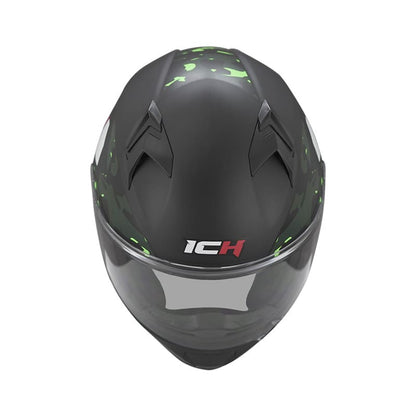 CASCO ICH ICH-503SP SHARK TACK MATE NEGRO VERDE NEON
