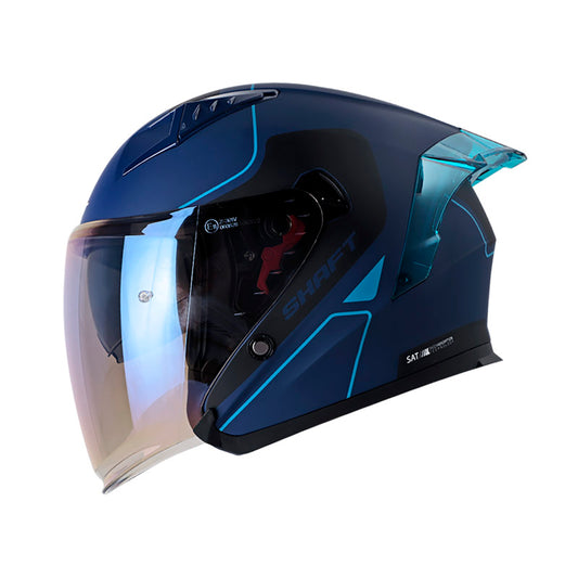 CASCO SHAFT SH-226SP FINE LINE AZUL OSCURO VISOR IRIDIUM