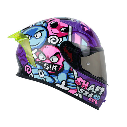 CASCO SHAFT SH-526SP MOJIS MORADO FUCSIA VISOR HUMO