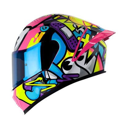 CASCO SHAFT SH-590SR RANDOME FUCSIA NEON AZUL IRIDIUM