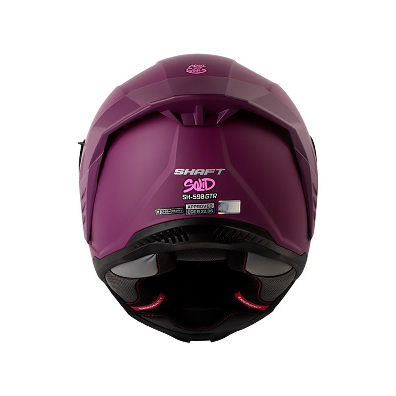 CASCO SHAFT SH-598GTR SOLID MATE MORADO FUCSIA VISOR IRIDIUM