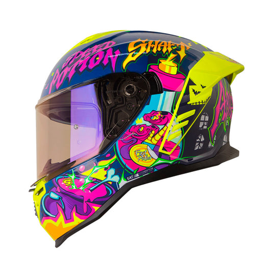 CASCO SHAFT SH-598GTR ABRACADABRA AZUL OSCURO FUCSIA IRIDIUM