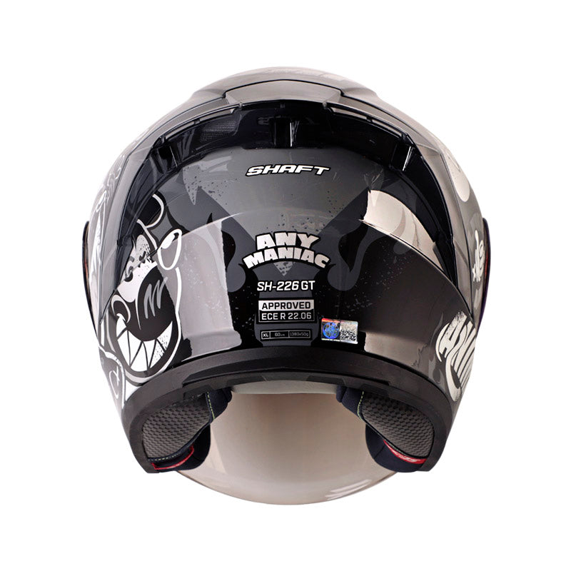 CASCO SHAFT SH-226GT ANYMANIAC GRIS OSCURO BLANCO IRIDIUM