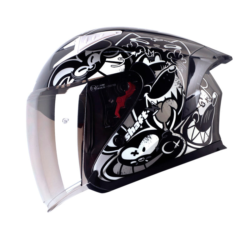 CASCO SHAFT SH-226GT ANYMANIAC GRIS OSCURO BLANCO IRIDIUM