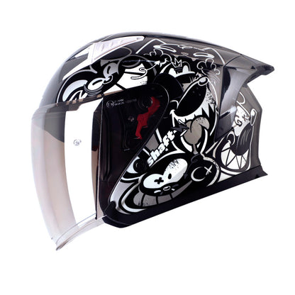 CASCO SHAFT SH-226GT ANYMANIAC GRIS OSCURO BLANCO IRIDIUM
