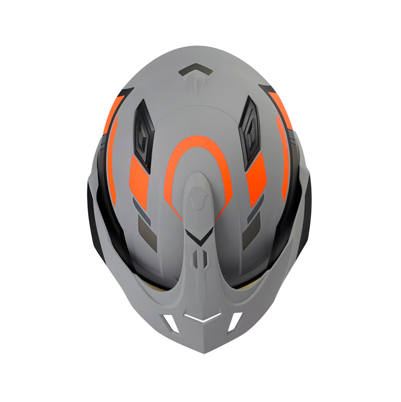 CASCO SHAFT SH-227 TRIAL VIC.DUAL MATE GRIS NARANJA NEON