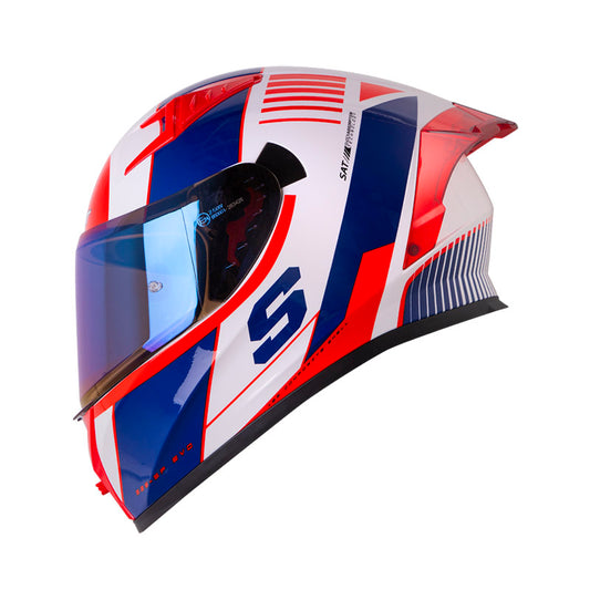 CASCO SHAFT SH-526SP EVO STRAFTER BLANCO ROJO VISOR IRIDIUM