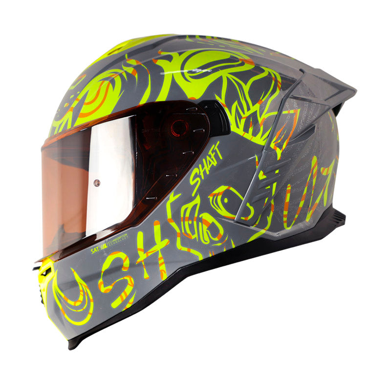 CASCO SHAFT SH-598GTR ADRENOCHROME GRIS AMARILLO VISOR IR.NJ