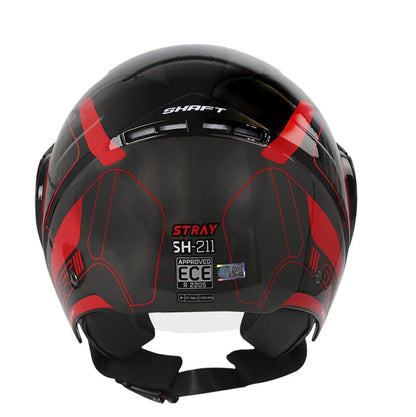 CASCO SHAFT SH-211 STRAY NEGRO ROJO