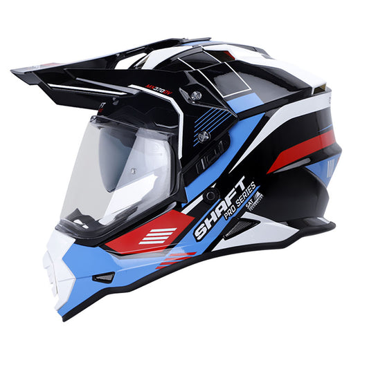 CASCO SHAFT SH-MX370DV PRO KAOS NEGRO BLANCO