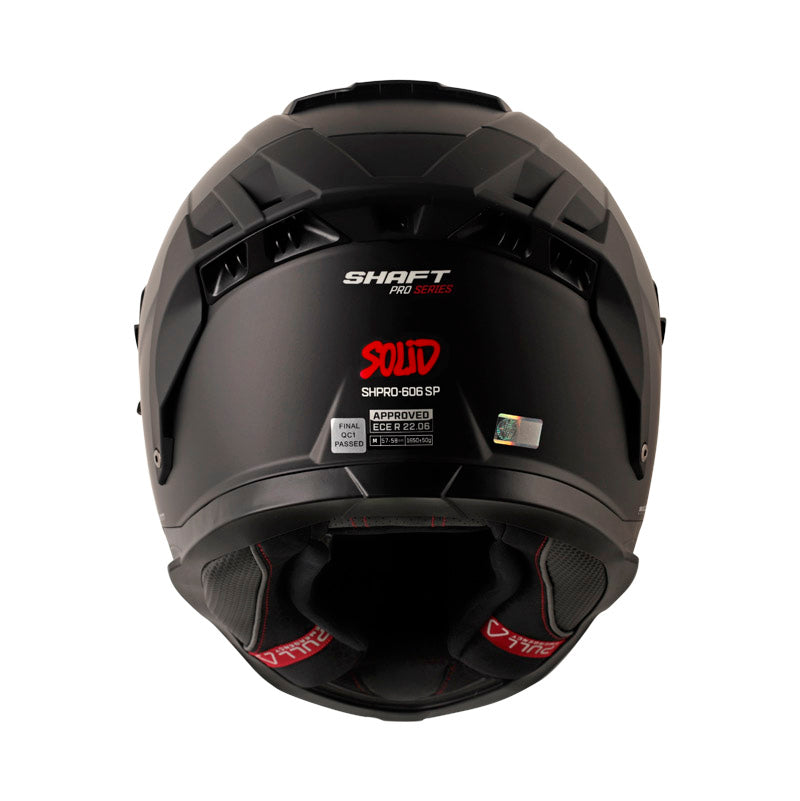 CASCO SHAFT SH-606SP PRO SOLID MATE NEGRO ROJO VISOR REVO