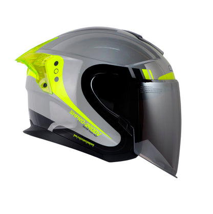 CASCO SHAFT SH-240DV PRO MAIK BRILLANTE GRIS AMARILLO NEON