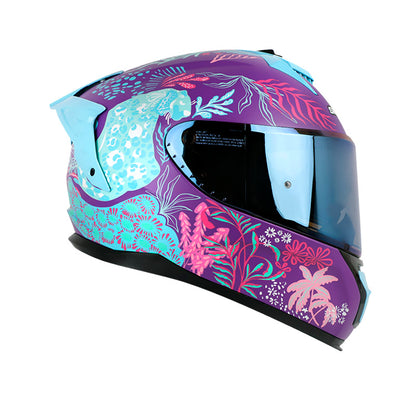 CASCO SHAFT SH-610EVO BLOOM MATE MORADO AZUL CANDY IRIDIUM