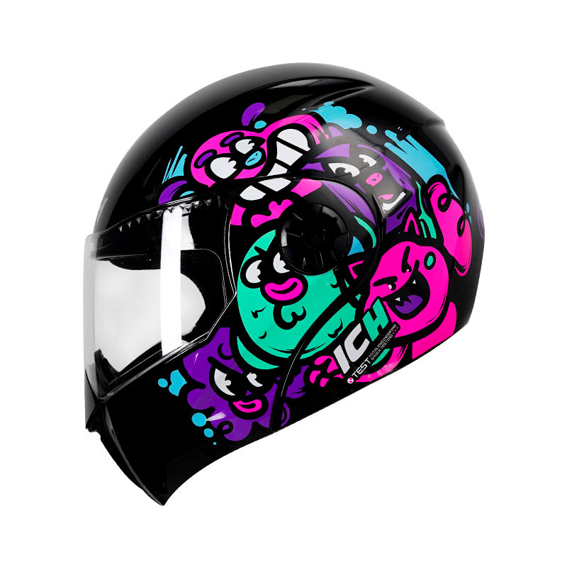 CASCO ICH ICH-3110S DREAM TEAM NEGRO FUCSIA NEON