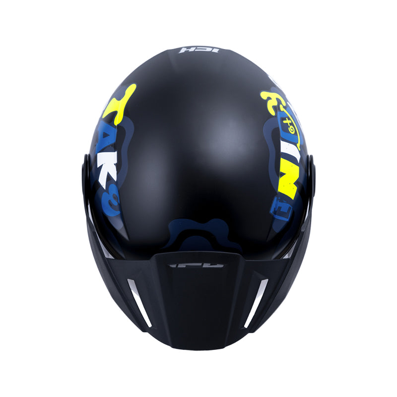 CASCO ICH ICH-102 RIDER MATE NEGRO AMARILLO NEON VISOR HUMO