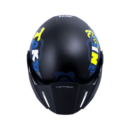 CASCO ICH ICH-102 RIDER MATE NEGRO AMARILLO NEON VISOR HUMO