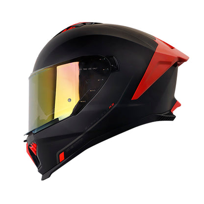 CASCO SHAFT SH-611RS PRO XOLID MATE NEGRO ROJO VISOR IRIDIUM