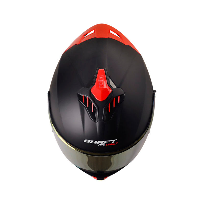 CASCO SHAFT SH-611RS PRO XOLID MATE NEGRO ROJO VISOR IRIDIUM