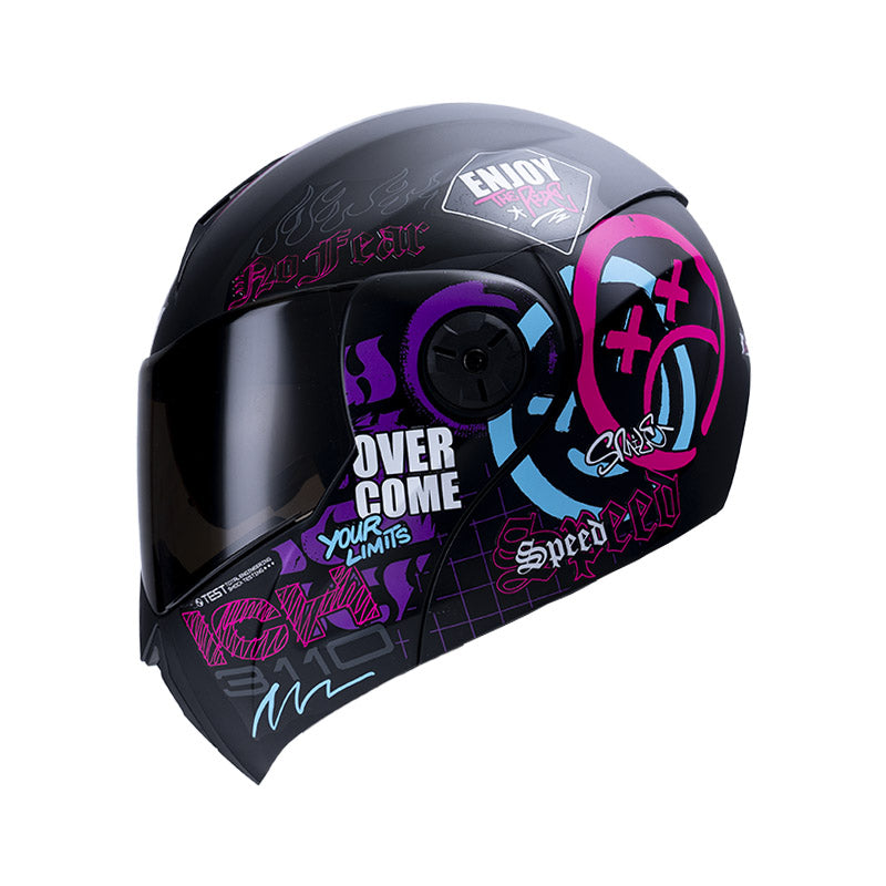 CASCO ICH ICH-3110DV RANDOM MATE NEGRO FUCSIA VISOR RD