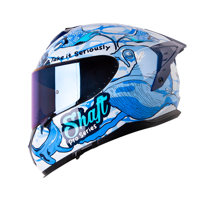 CASCO SHAFT SH-610DV PRO BLUER PLANET AZUL CLARO AZUL – American Motos ...
