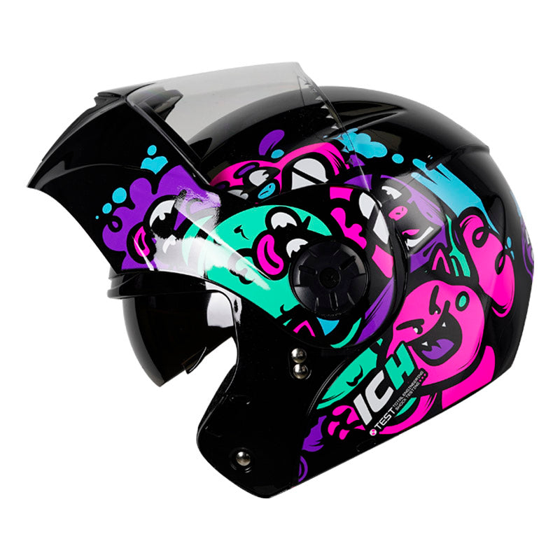 CASCO ICH ICH-3110S DREAM TEAM NEGRO FUCSIA NEON