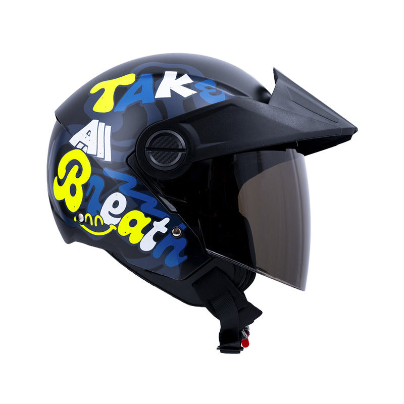 CASCO ICH ICH-102 RIDER MATE NEGRO AMARILLO NEON VISOR HUMO