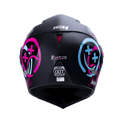 CASCO ICH ICH-3110DV RANDOM MATE NEGRO FUCSIA VISOR RD