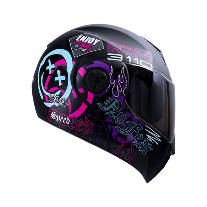 CASCO ICH ICH-3110DV RANDOM MATE NEGRO FUCSIA VISOR RD