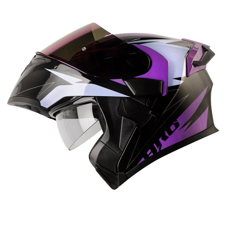 CASCO HRO HRO-3400DV BREAKS NEGRO MORADO VISOR IRIDIUM