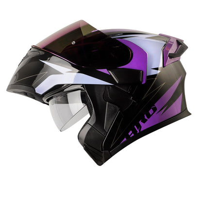 CASCO HRO HRO-3400DV BREAKS NEGRO MORADO VISOR IRIDIUM