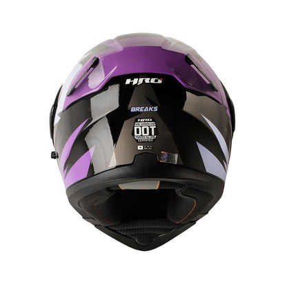 CASCO HRO HRO-3400DV BREAKS NEGRO MORADO VISOR IRIDIUM