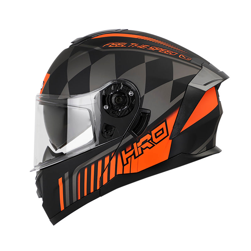 CASCO HRO HRO-3480DV GP00 MATE NEGRO NARANJA NEON