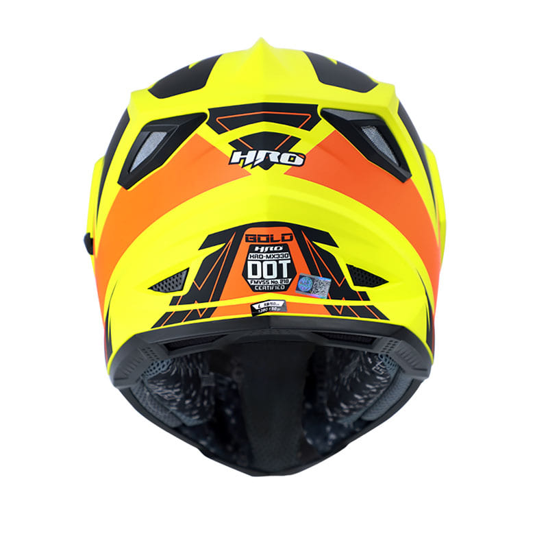 CASCO HRO HRO-MX330DV BOLD MATE AMARILLO NEON NARANJA NEON
